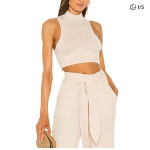 Johnathan Simkhai Harlee Crop Top Cream size XS NWT